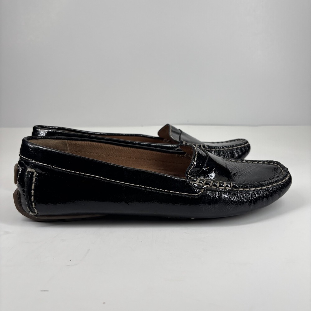 Clarks Dunbar Granby Women's US 8M Black Patent Leather Slip-On Loafers 66618 - Picture 10 of 16